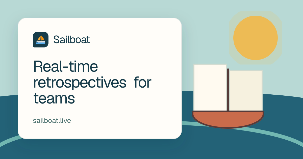 Sailboat retrospective board interface